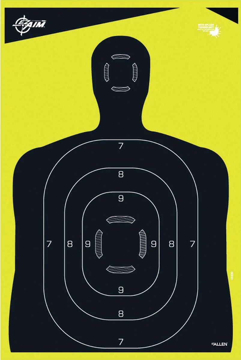 Allen 15330 EZ Aim Splash Silhouette Non-Adhesive Paper Target 12" x 18" 5 Per Pack