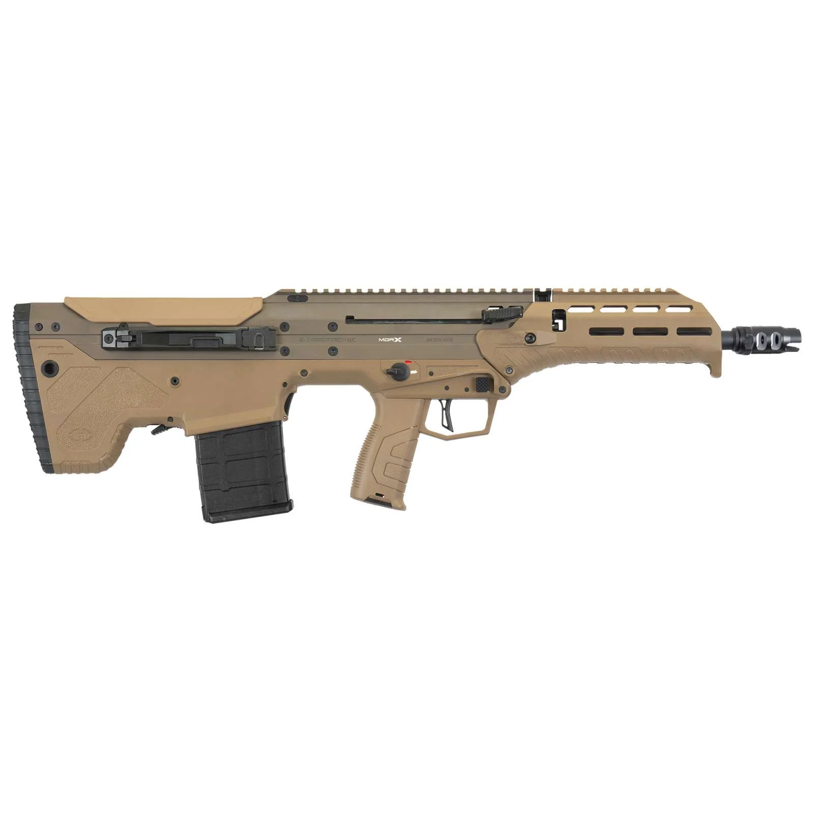Desert Tech DTMDRXSFFAABFE MDRX 308 Win 7.62 NATO 16.12" 20+1 Semi-Auto Bullpup, Flat Dark Earth, Ambidextrous Design, Forward-Ejection System
