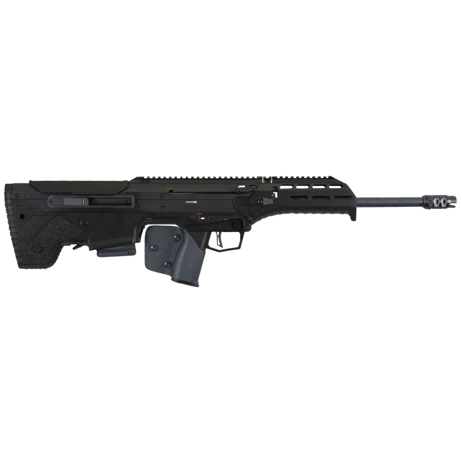 Desert Tech DTMDRXSBBBBASEC MDRX SE 5.56 NATO 10+1 Bullpup Rifle: Black Polymer, Fixed Stock, Shark Fin Grip, CA Compliant