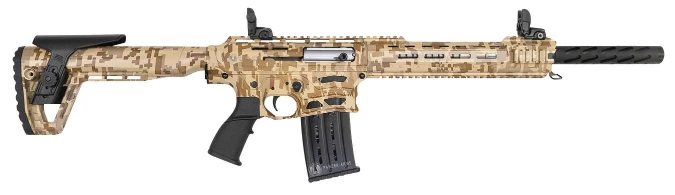 Panzer Arms AR12PSDC AR-12 A2 12 GA 5+1 Semi-Auto Shotgun, Digital Camo, 20" Barrel, Tactical Design