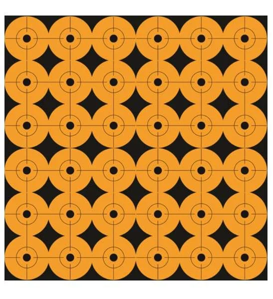 Pro-Shot 1RDOT-360 Peel & Stick1" Orange Target Dots 10 Per Pack