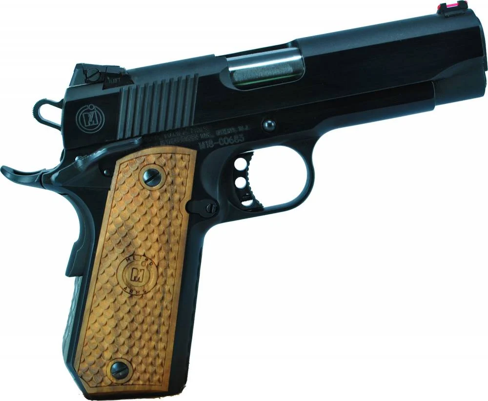 American Classic ACBC45B 1911 .45 ACP 4.25" 8+1 SAO Pistol, Blued Hardwood Grip