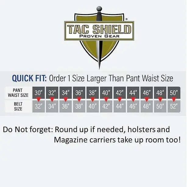 TACSHIELD (MILITARY PROD) T33C-SMBK Cobra Riggers Belt 30"-34" Double Wall Webbing Black Small 1.75" Wide