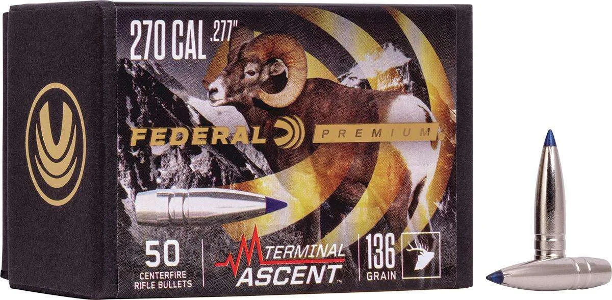 Federal PB277TA1 Terminal Ascent270 Win .277 136 gr Terminal Ascent 50 Per Box