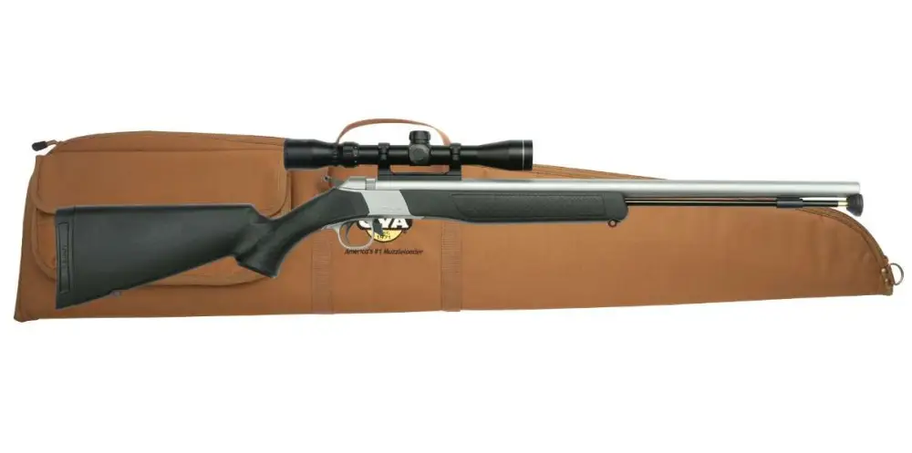 CVA PR2110SSC Wolf50 Cal 24" 209 Primer Stainless Black Synthetic with 3-9x32mm Scope