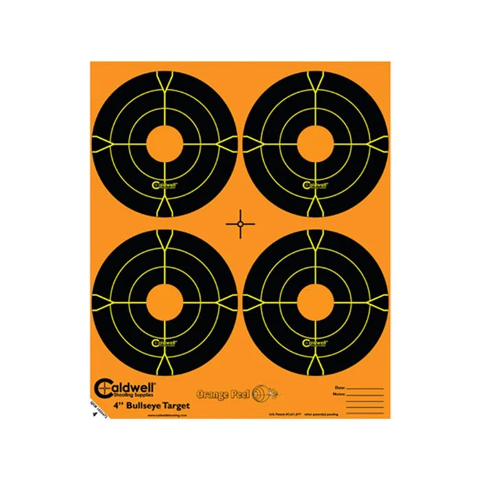 Caldwell Orange Peel Bullseye Target 4" - 25 Pack