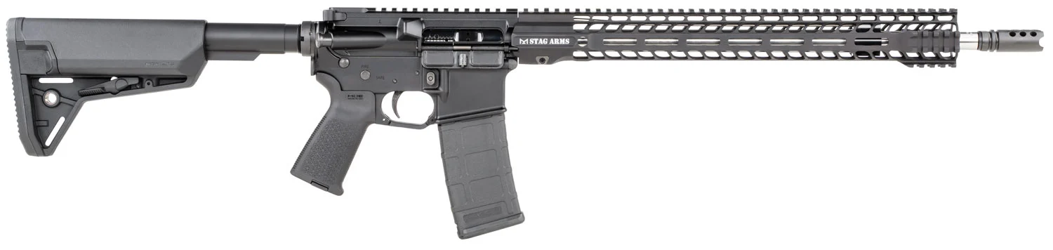 Stag Arms 15000601 Stag 15 3Gun Elite 5.56 NATO 18" 30+1 Semi-Auto Black, Adjustable Magpul SL-S Stock