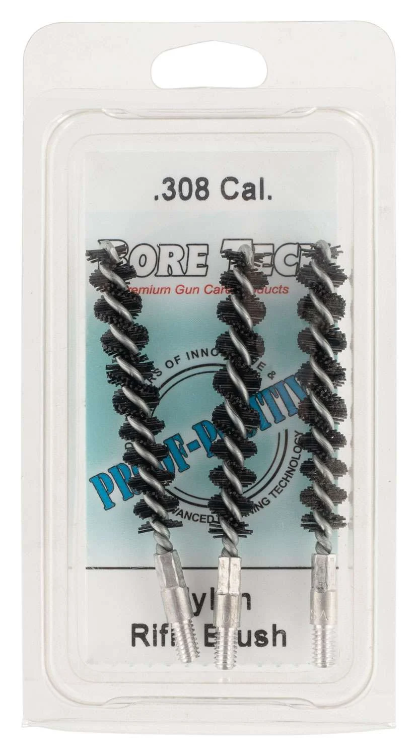 Bore Tech BTNR30011 Proof-Positive Nylon Brushes .308 Cal Rifle 8-32 Aluminum 2.50" Nylon Brush 3 Pack