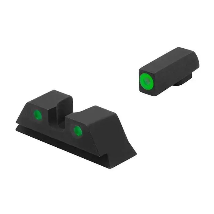 Meprolight USA ML40224G HVSFixed Set fits Glock 9, 40 Green w/Green Outline Green Black