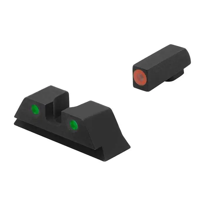 Meprolight | Hyper-Bright or HVS O/U | Glock 9/357SIG/40/45GAP | Fixed Set | Orange/Green | Part Number: 0402243131 | ML Code: ML40224O