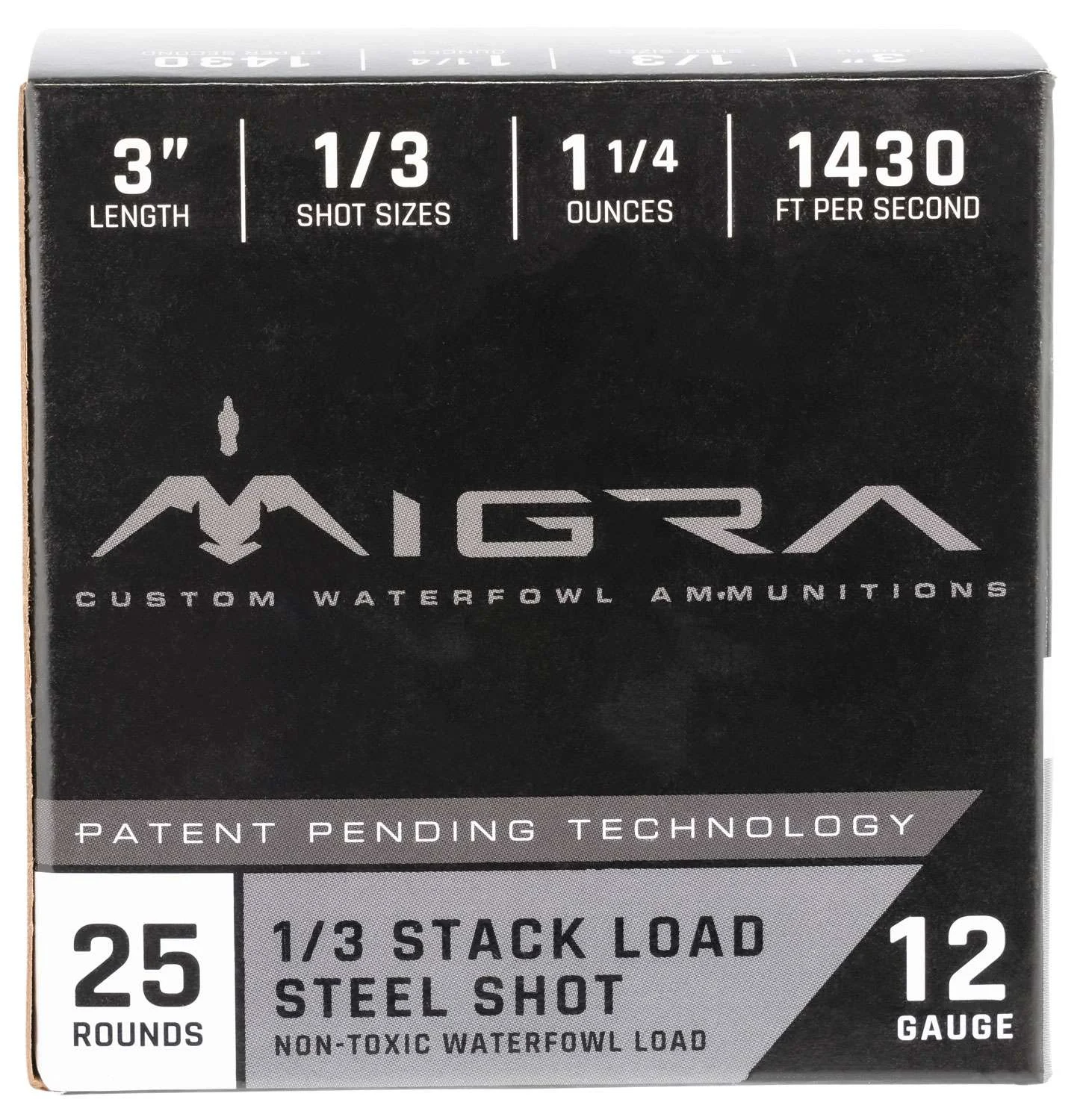 MIGRA AMMUNITION M12S136P Combinational Weekender 12 Gauge 3" 1 1/4 oz1, 3 Shot 25 Bx/6 Cs
