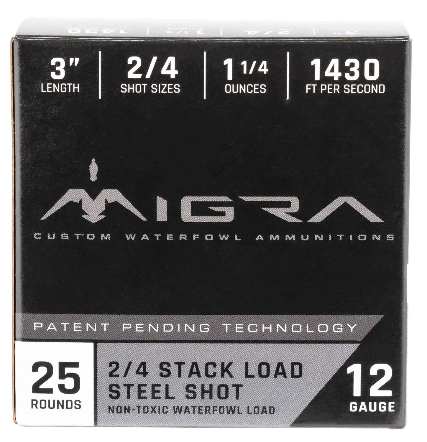 MIGRA AMMUNITION M12S246P Combinational Weekender 12 Gauge 3" 1 1/4 oz 2,4 Shot 25 Bx/ 6 cs