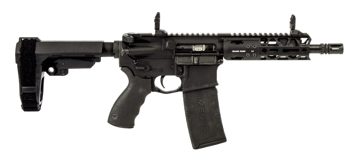 Adams Arms FGAA00436 P2 AARS Pistol .308 Win 20+1 Semi-Auto Black Nitride, SBA3 Brace, M-LOK Rail