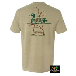 AVERY OUTDOORS A-CATTAIL LOGO S/S T-SHIRT - KHAKI