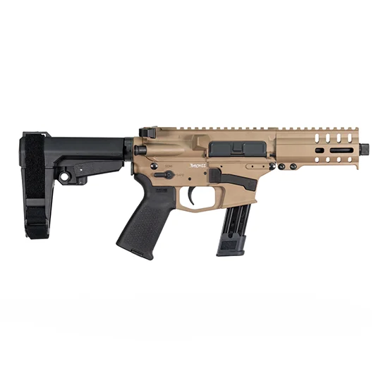 CMMG 92A17DA-FDE Banshee 300 Model 9mm 21+1 Semi-Auto: Flat Dark Earth Cerakote, RipBrace Stock, Magpul Grip
