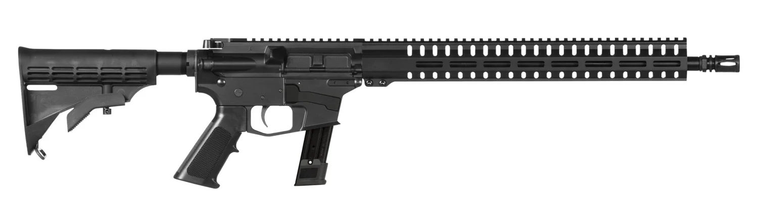 CMMG 92AE624 MK17 Resolute 100 9mm Luger 16.10" 21+1 Semi-Auto, Black Hard Coat Anodized, 6 Position M4 Stock