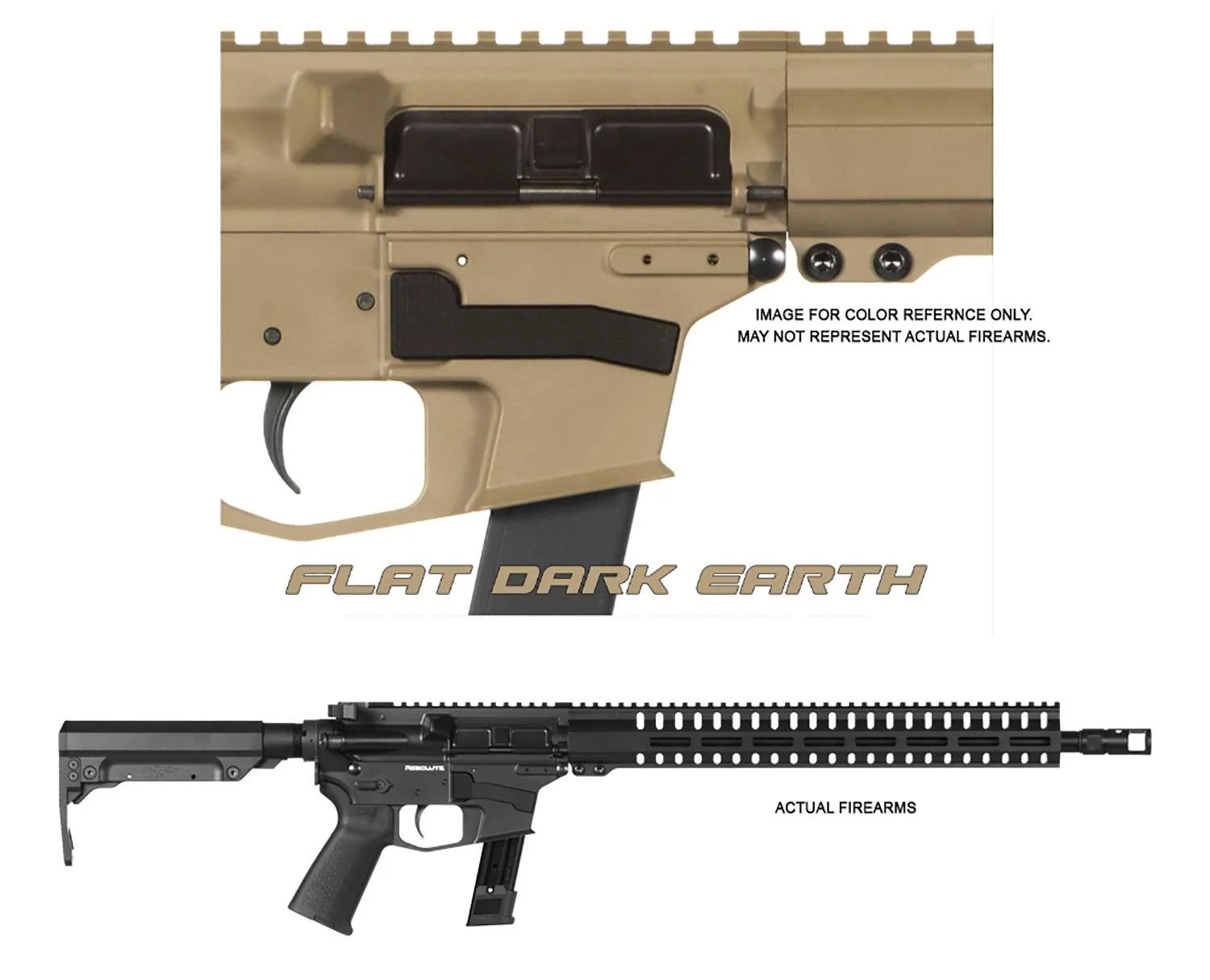 CMMG 92AE68F-FDE Resolute 300 MK17 9mm 21+1 Semi-Auto Flat Dark Earth Cerakote Receiver, 6 Position RipStock