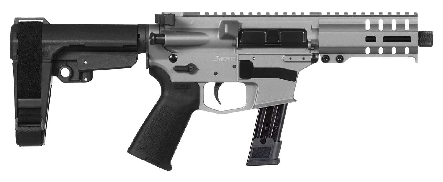 CMMG 92A17DA-TI Banshee 300 9mm 21+1 Semi-Auto Titanium Cerakote Receiver, RipBrace Stock
