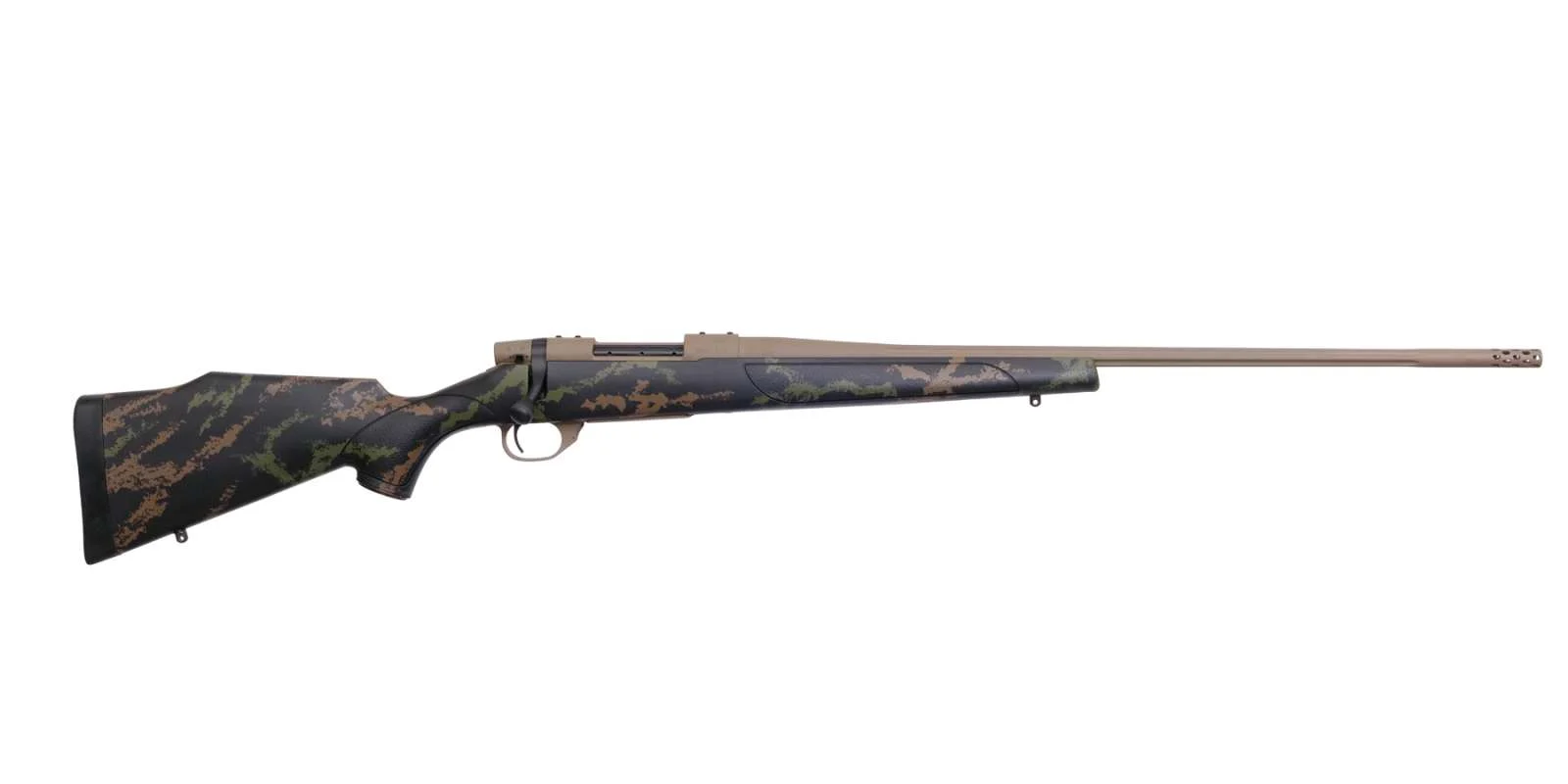 Weatherby VHC270NR6B Vanguard High Country 270 Win 5+1 24" Black w/Tan & Green Accents Fixed Monte Carlo Stock Flat Dark Earth Cerakote Right Hand