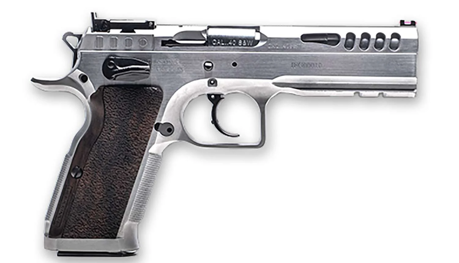 Italian Firearms Group TF-STOCKM-9SF Stock Master 9mm 16+1 Pistol Hard Chrome, Polymer Grip, Fiber Optic Sights