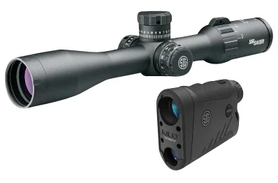 Sig Sauer Electro-Optics SOT44112LRVP Long Range Value Package4-16x 44mm Obj 24.10 ft @ 100 yds FOV 30mm Tube Illuminated MOA Milling
