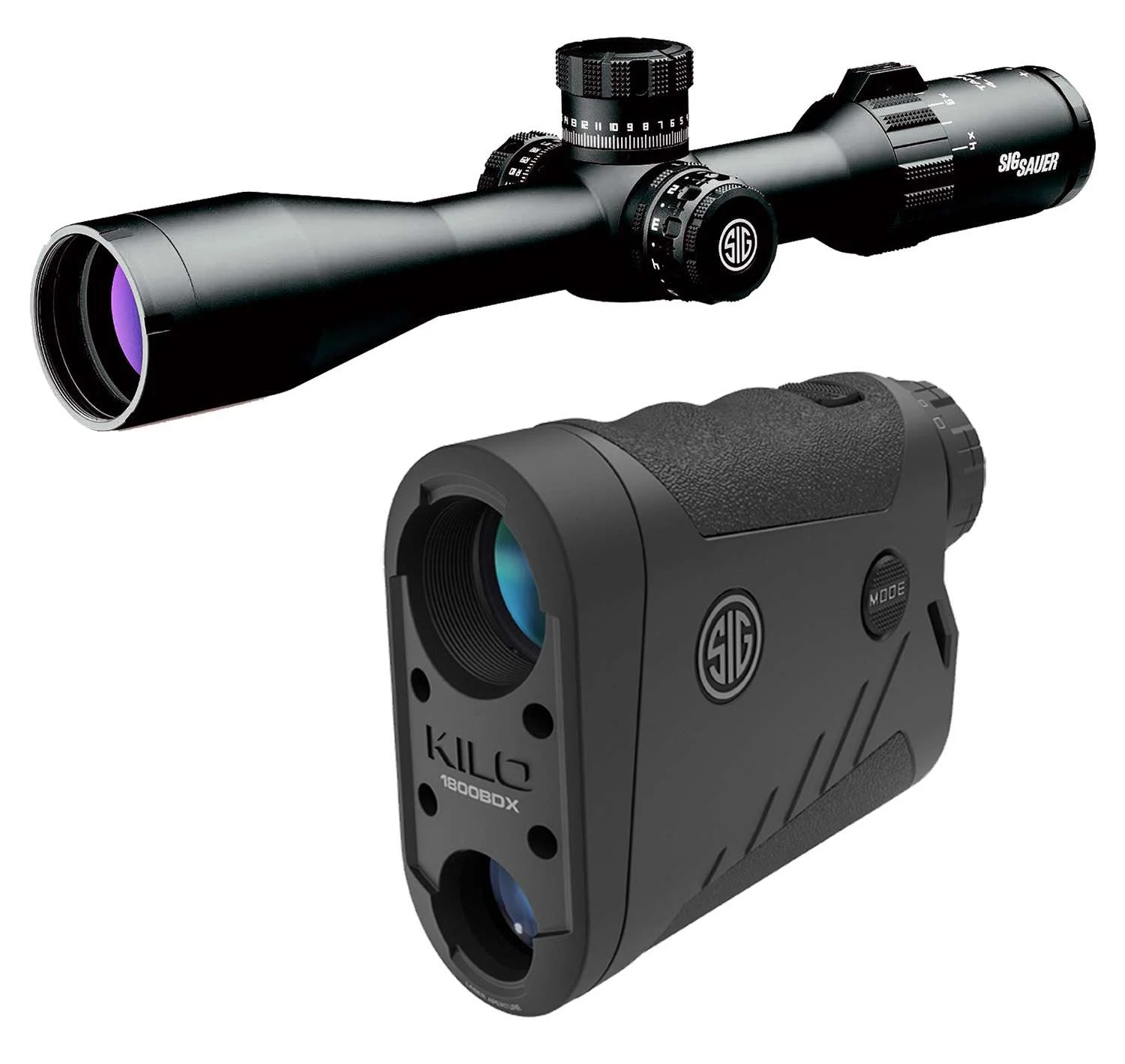 Sig Sauer Electro-Optics SOT44113LRVP Long Range Value Package4-16x 44mm Obj 24.10 ft @ 100 yds FOV 30mm Tube Illuminated MOA DEV-L