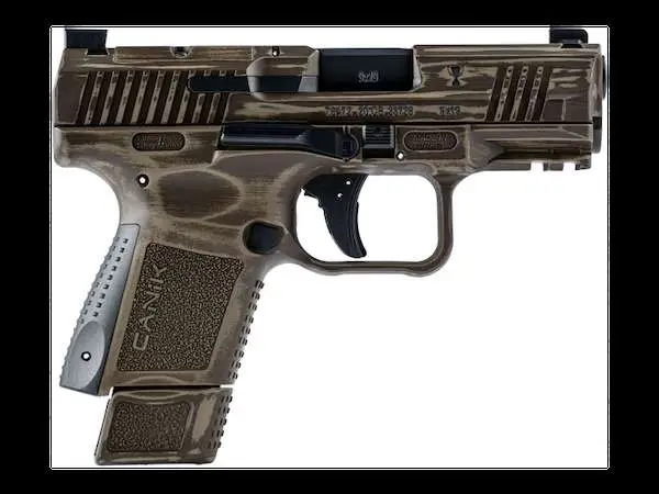 Canik HG6495N TP9 Elite Battlefield SC 9mm 15Rd Semi-Automatic Distressed Bronze Slide, Interchangeable Backstraps