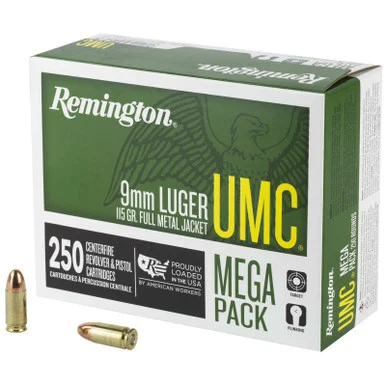 Remington UMC 9mm Luger 115gr FMJ Ammo