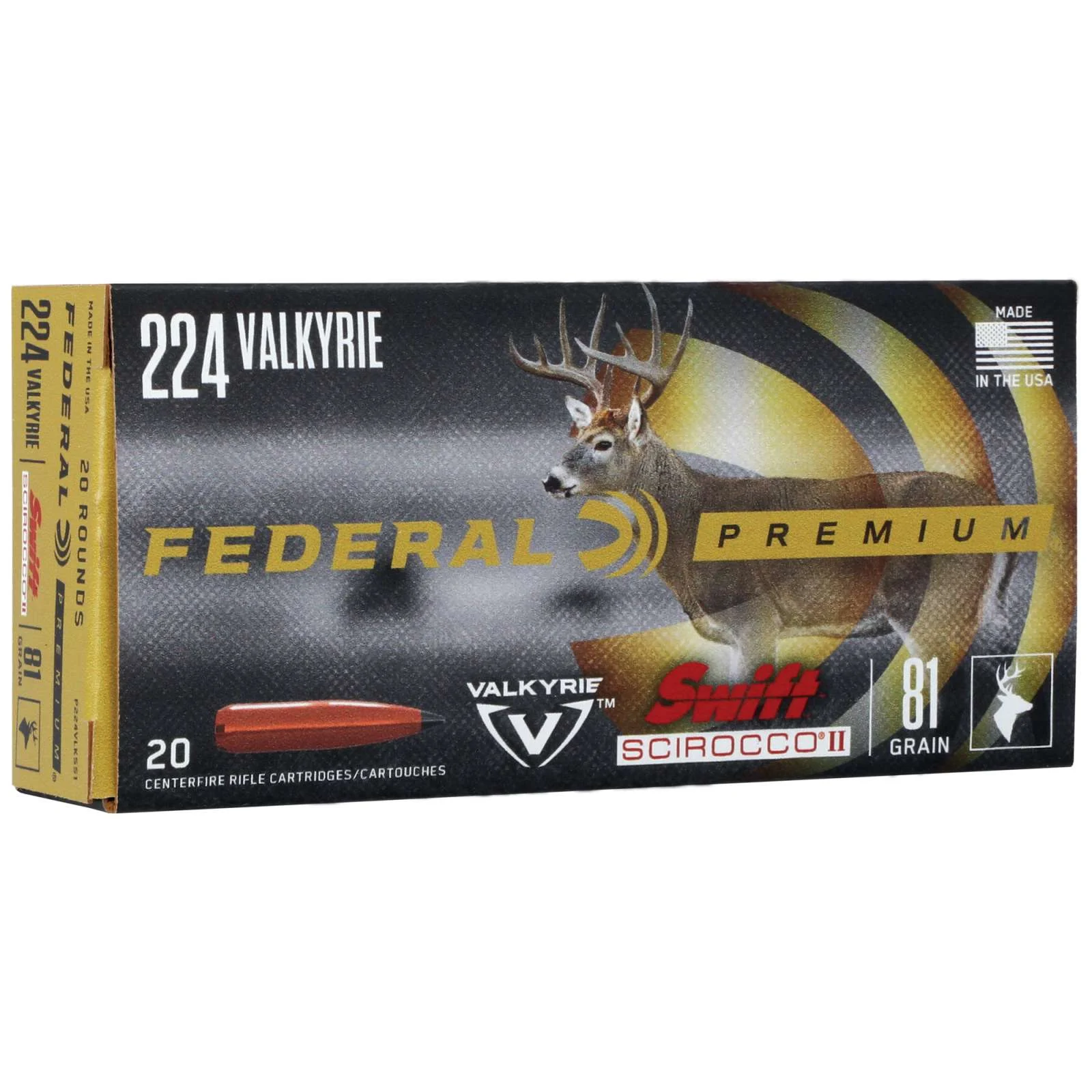 Federal P224VLKSS1 Premium224 Valkyrie Swift Scirocco II 20 Bx/ 10 Cs