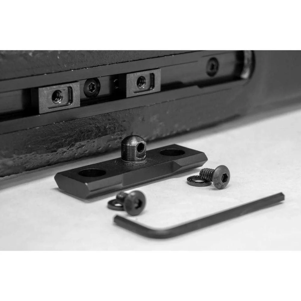 Grovtec US Inc GTSW324 Anschutz T-Nut Stud Adapter Black Hardcoat Anodized Steel & Aluminum Rifle