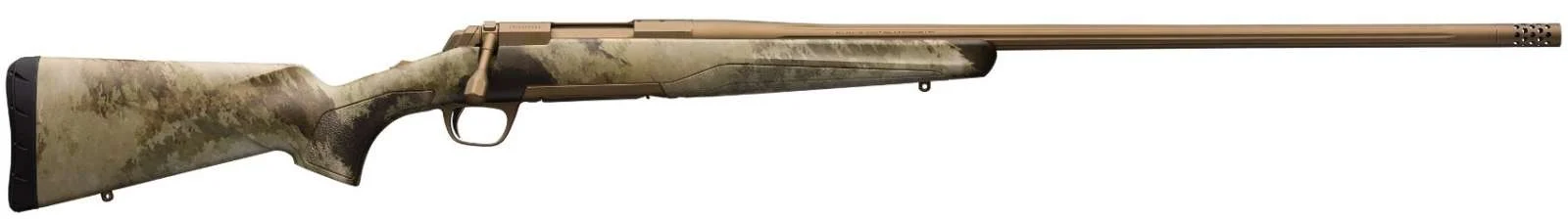 Browning 35499283 X-Bolt .280 AI 4+1 Bolt Rifle: A-TACS AU Camo, Fluted Barrel, Muzzle Brake, Feather Trigger