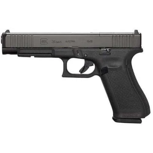 Glock UR34555MOSFS G34 G5 9mm DAO 17+1 Pistol: Rebuilt, Optic Ready, Night Sights