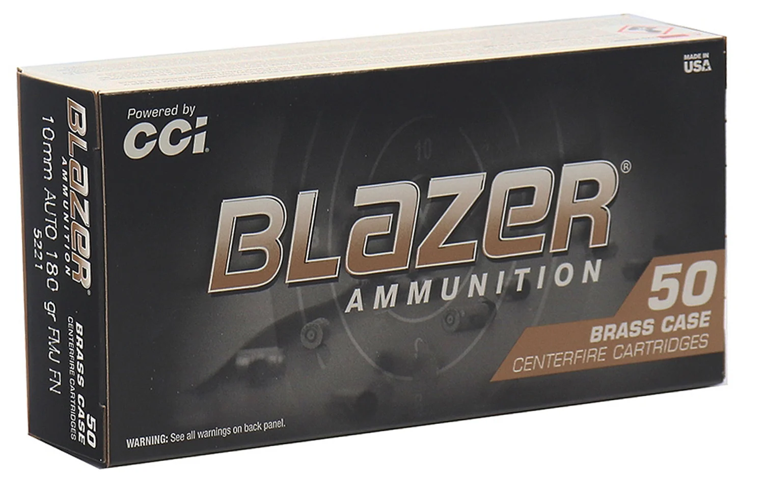 CCI Blazer Brass 10mm Auto 180 GR. FMJ - 50RD