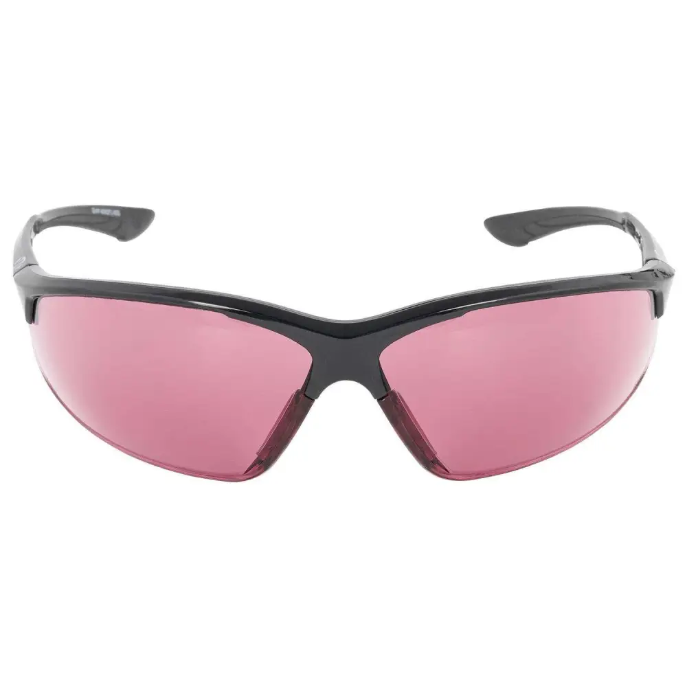 Walker's GWP-IKNOF1-ROS Ballistic Eyeware IKON Tanker Rose Lens Hi-Gloss Black Open Frame Glasses