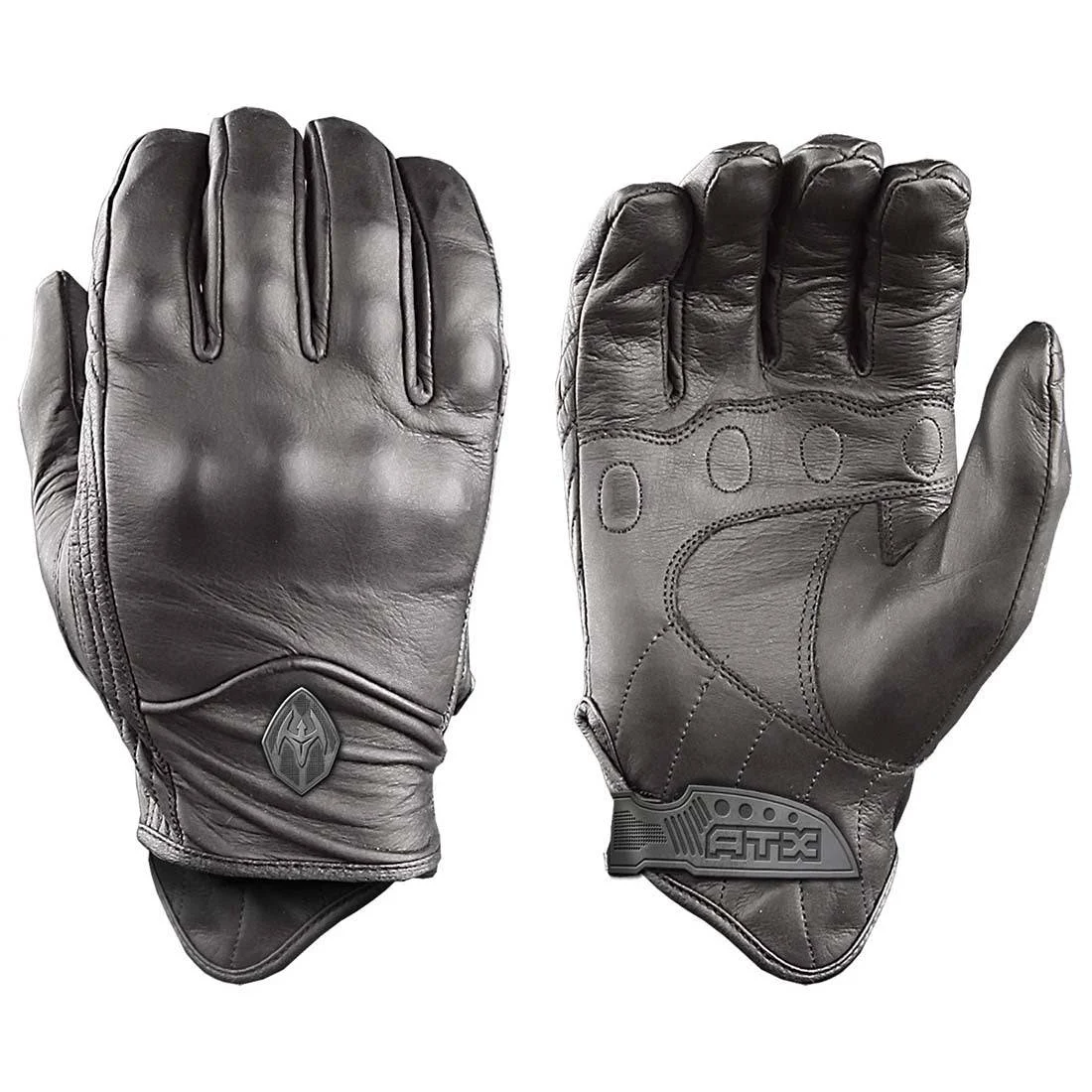 Damascus Gear All-Leather Gloves with Knuckle Armor