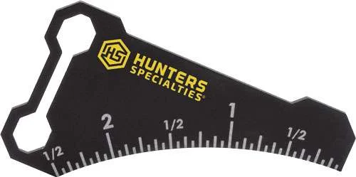 Hunters Specialties HS-STR-CLWG Turkey Spur Gauge Black w/White Measurements Aluminum