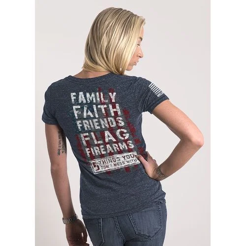 9 Line Women's Relaxed Fit T-Shirt - 5 Things - Navy