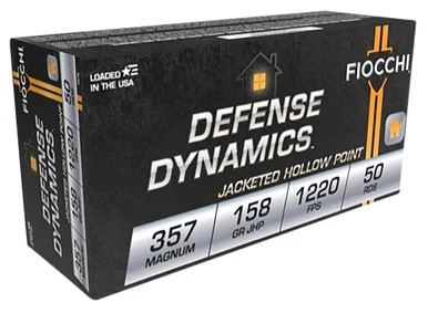 Fiocchi .357 Mag Defense Dynamics 158gr JHP Ammo