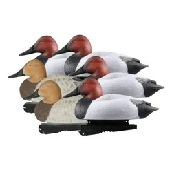 AVERY OUTDOORS GHG FOAM FILLED OVER-SIZE CANVASBACK DUCK DECOYS - 1/2 DOZEN