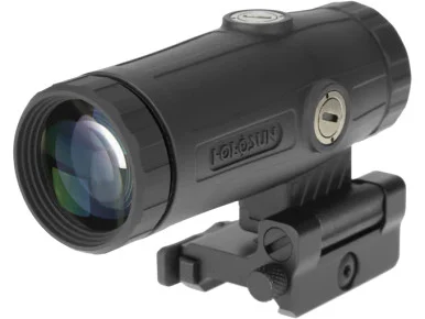 Holosun 3X Power, 28 Objective, QD Mount, 1/3 Riser, Switch To Side, Lens Cloth And Mounting Tool, Black, Aluminum Housing