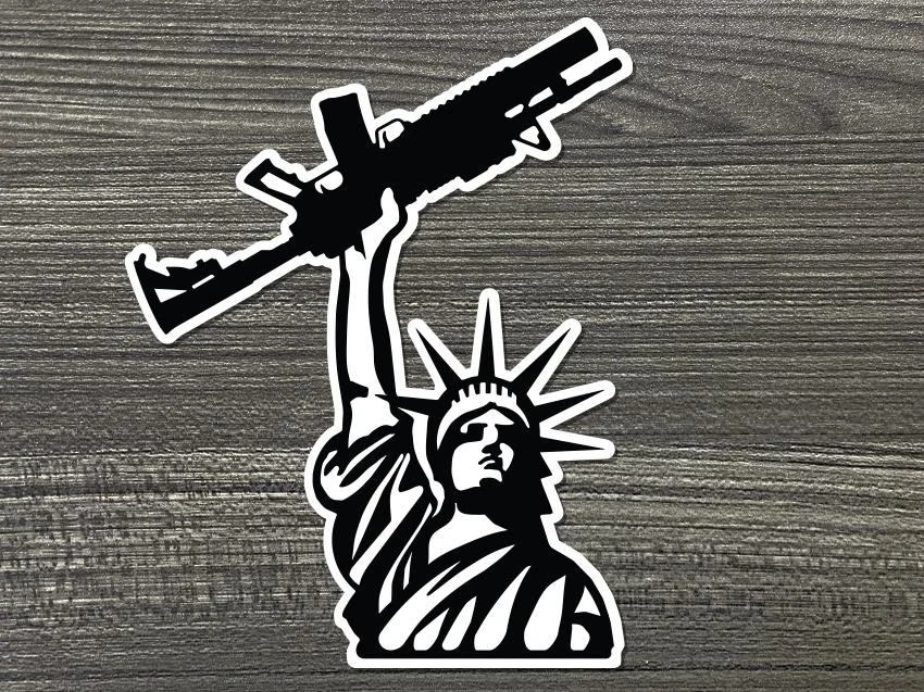 Lady Liberty Rifle Vinyl Decal