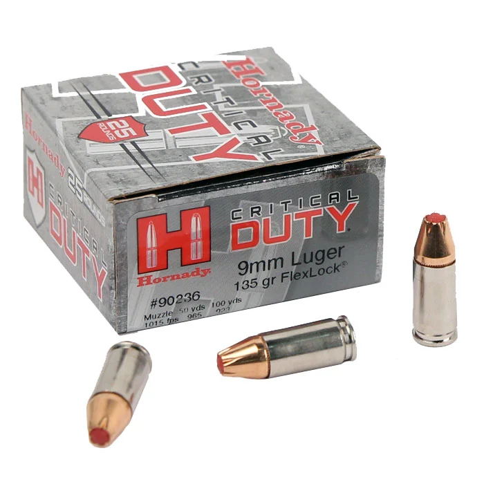 Hornady 9mm Luger135 GR. FlexLock Critical Duty - 25RD