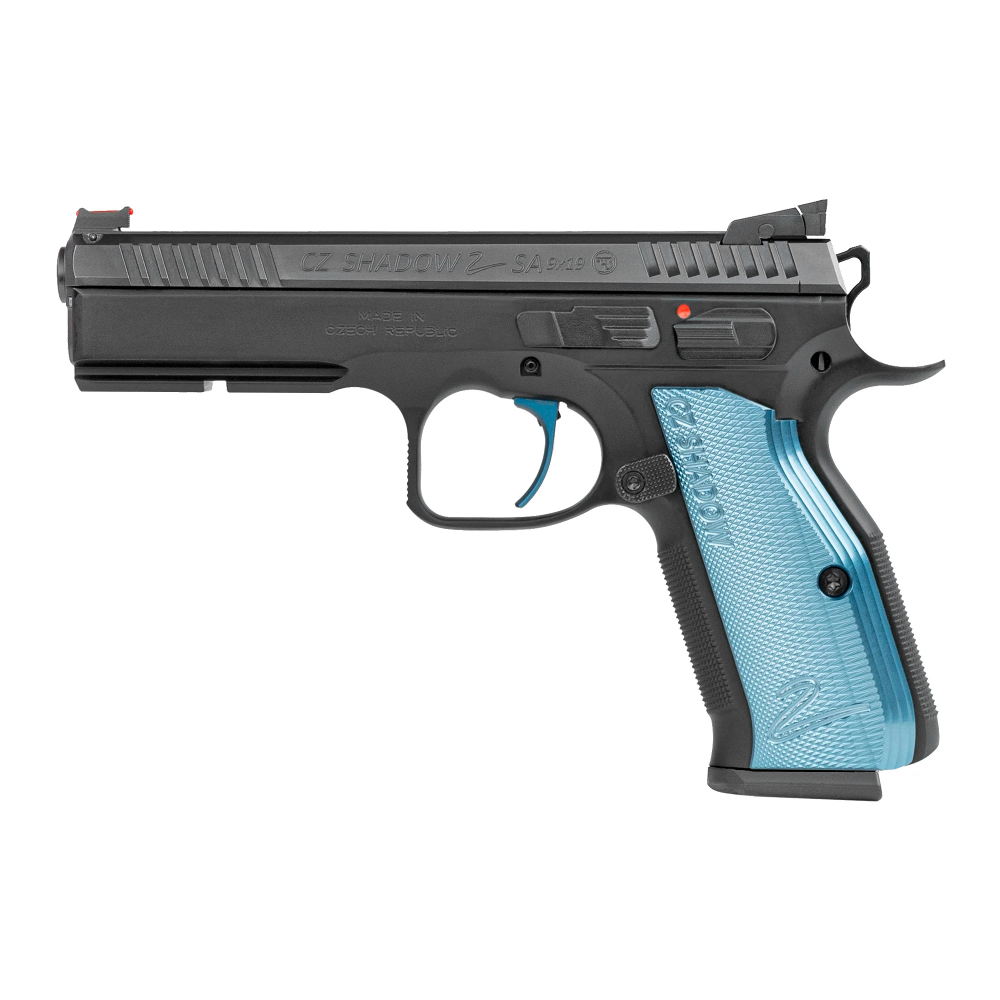 CZ Shadow 2 SA, 9mm, Blue Grips