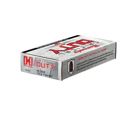 Hornady: Critical DUTY 40 S&W, 175gr FlexLock, 50/Box