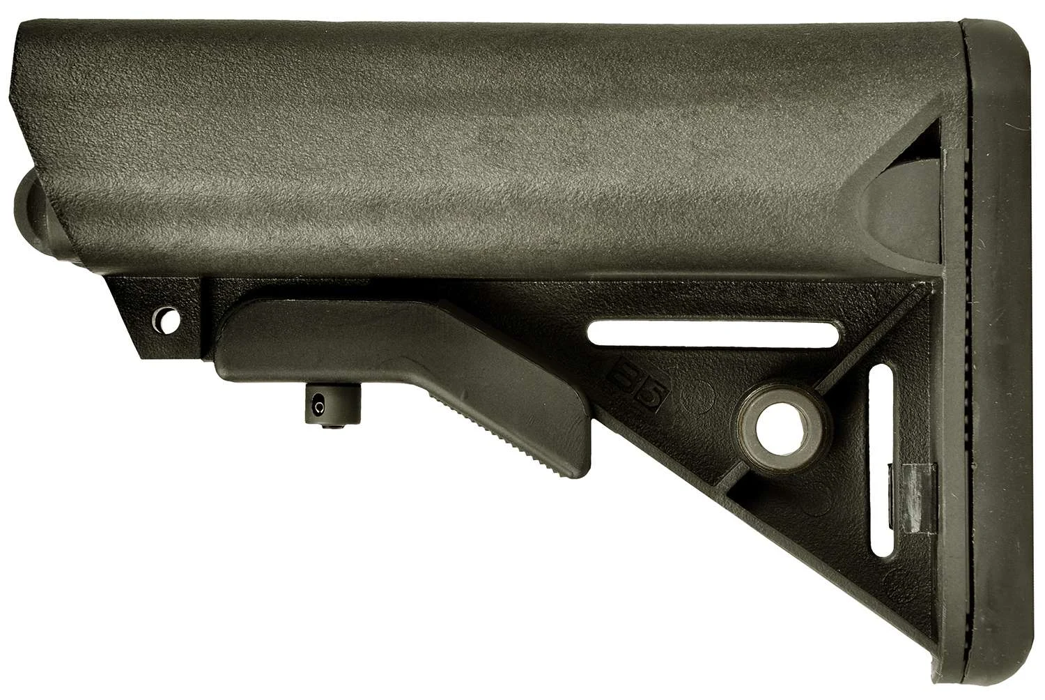 B5 Systems SOP1077 Enhanced SOPMOD StockFoliage Green Synthetic for AR15/M4 with Mil-Spec Receiver Extension