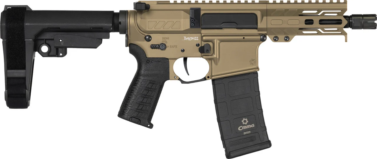 CMMG Banshee Mk4 9mm Pistol 5", Sniper Grey
