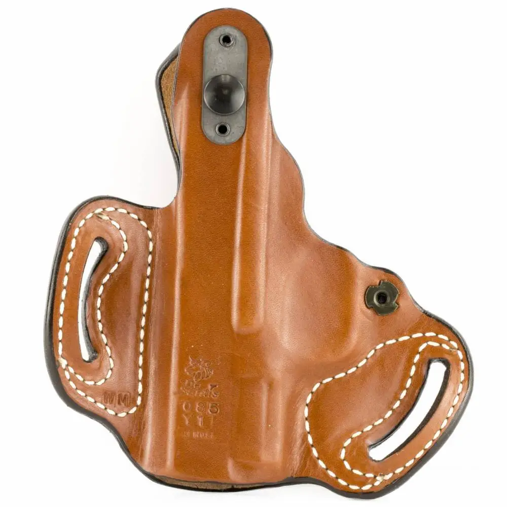 Desantis Gunhide 085TAY1Z0 Thumb Brake Mini SlideTan Saddle Leather OWB Springfield XD-S 3.3" Right Hand