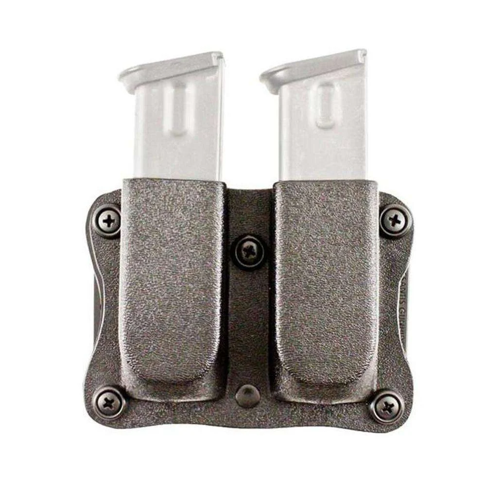 Desantis Gunhide A87KJEEZ0 Quantico Double Mag Pouch OWB 9mm, 40 S&W 1.5" Belt Black Kydex