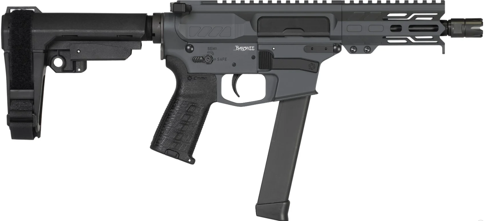 CMMG Banshee MkG 9mm Pistol, Sniper Gray