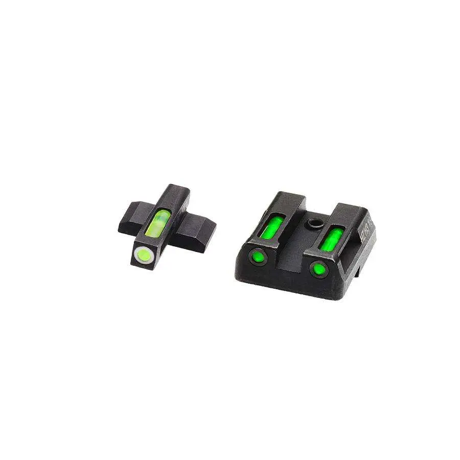 Hiviz HKN321 LiteWave H3 Front and Rear Sight VP45/P30 Green w/White Outline Green Black